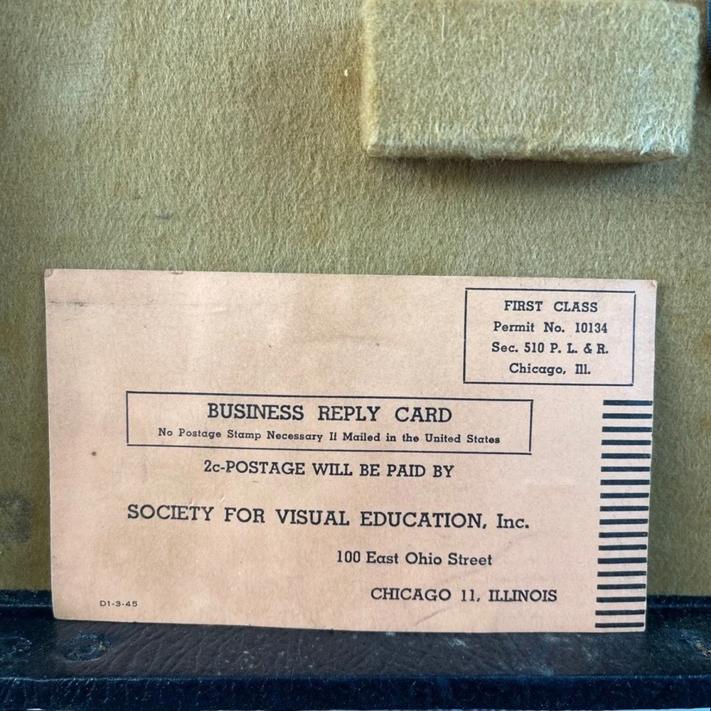 Vintage SVE Picturol Projector Case Black Hard Shell Carrying Box 1940s Chicago